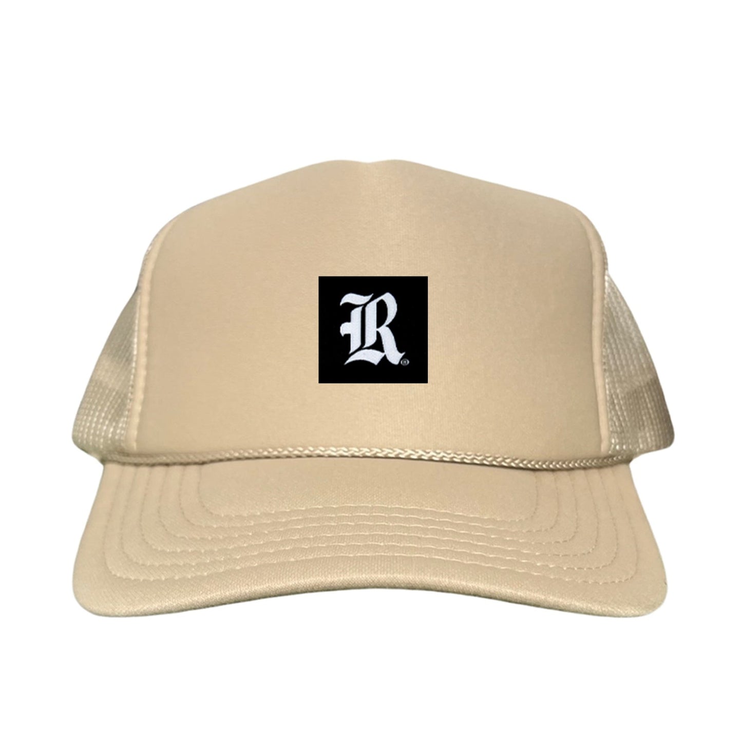 Rice Black Label LR Logo / 195 / Hat / RICE025 / MM - Khaki Foam Mesh Snapback - Club Rehab
