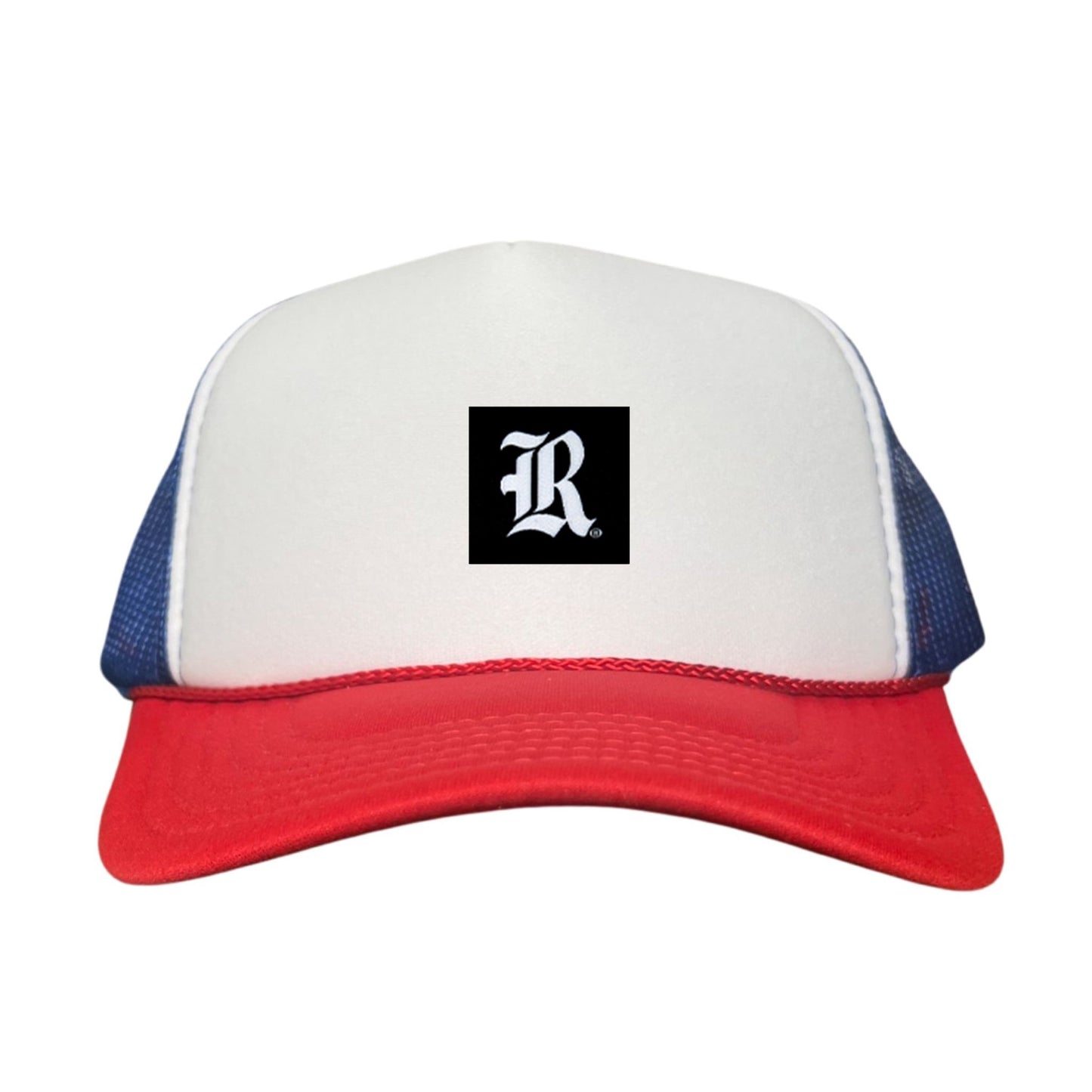 Rice Black Label LR Logo / 195 / Hat / RICE025 / MM - Red/ White / Blue Foam Mesh Snapback - Club Rehab