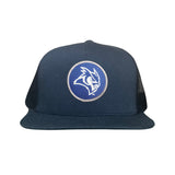 Navy Flat Bill Mesh Snapback