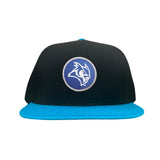 Black / Teal Flat Bill Canvas