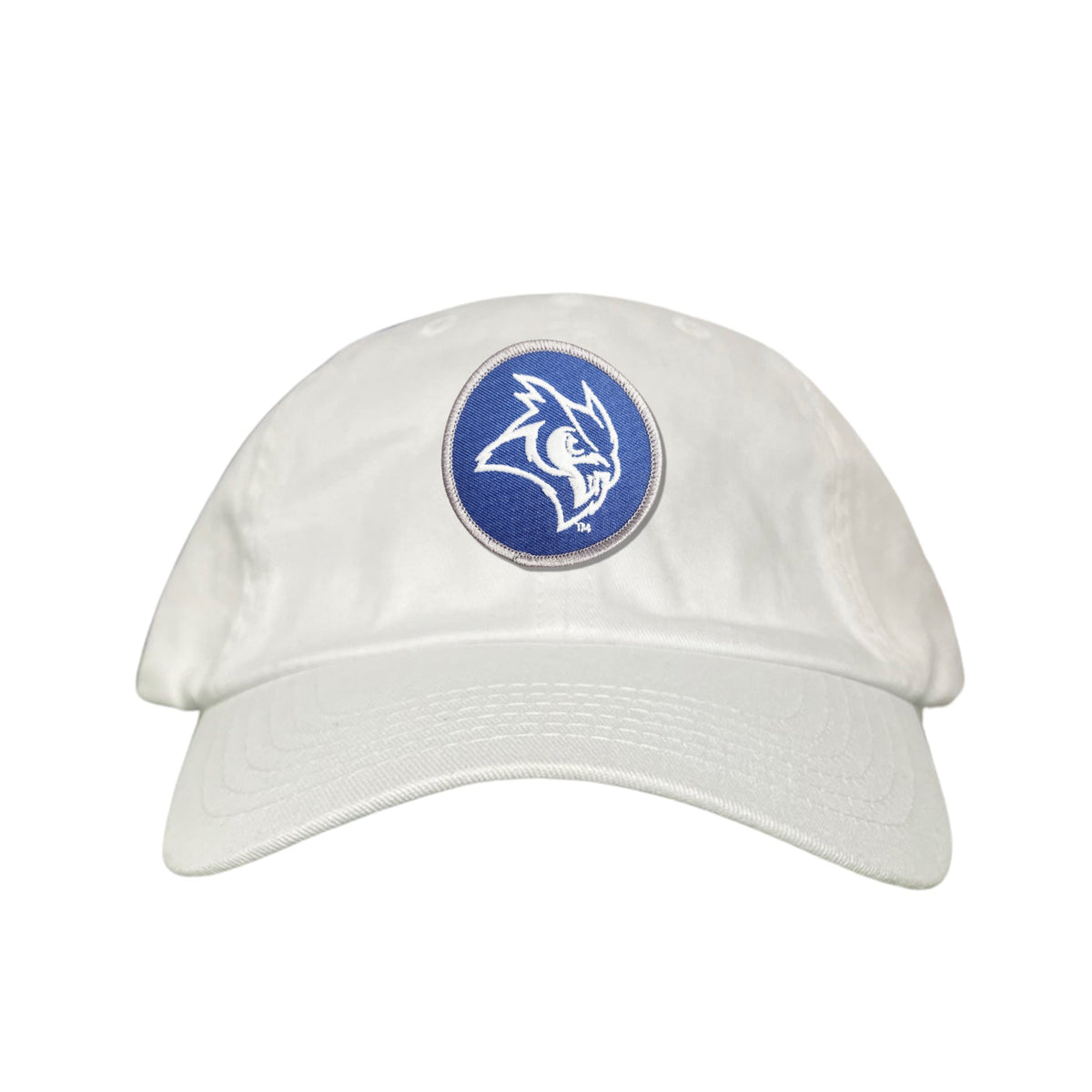 Rice Owls / Owl Head Circle Patch / Curved Bill Mesh Snap Back / 167 / Rice002 / MM - Dad Hat White - Club Rehab
