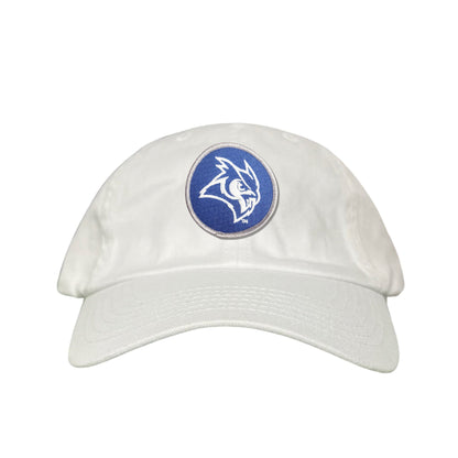 Rice Owls / Owl Head Circle Patch / Curved Bill Mesh Snap Back / 167 / Rice002 / MM - Dad Hat White - Club Rehab