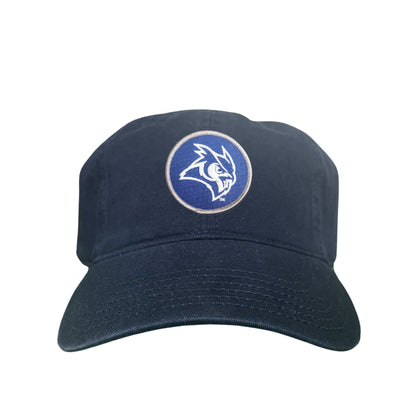 Rice Owls / Owl Head Circle Patch / Curved Bill Mesh Snap Back / 167 / Rice002 / MM - Dad Hat Navy - Club Rehab