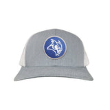Heather Grey / White Curved Mesh Snapback