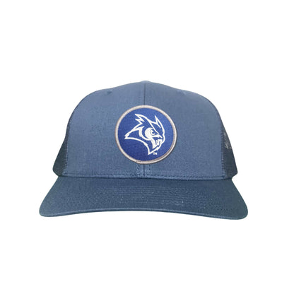 Rice Owls / Owl Head Circle Patch / Curved Bill Mesh Snap Back / 167 / Rice002 / MM - Navy Curved Mesh Snapback - Club Rehab