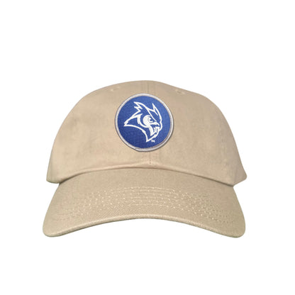 Rice Owls / Owl Head Circle Patch / Curved Bill Mesh Snap Back / 167 / Rice002 / MM - Dad Hat Khaki - Club Rehab