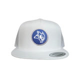 White Flat Bill Mesh Snapback