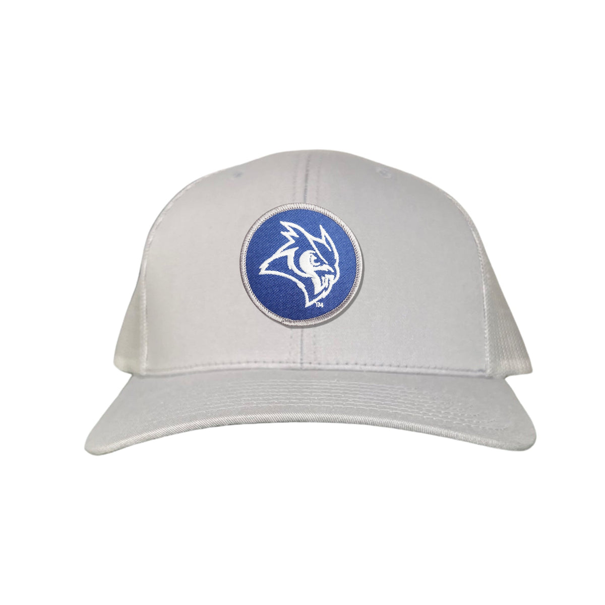 Rice Owls / Owl Head Circle Patch / Curved Bill Mesh Snap Back / 167 / Rice002 / MM - Silver Curved Mesh Snapback - Club Rehab