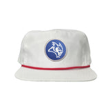 Flat Bill White with Red Rope Canvas
