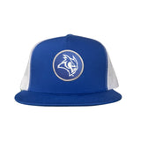 Royal / White Flat Bill Mesh Snapback
