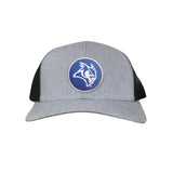 Heather Grey / Black Curved Mesh Snapback