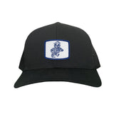 Black Curved Mesh Snapback
