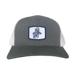 Charcoal / White Curved Mesh Snapback