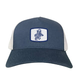 Navy / White Curved Mesh Snapback