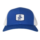 Royal / White Curved Mesh Snapback