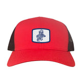 Red / Black Curved Mesh Snapback