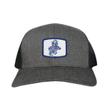 Dark Heather / Black Curved Mesh Snapback