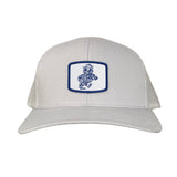 Silver Curved Mesh Snapback