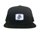 Black Flat Bill Mesh Snapback