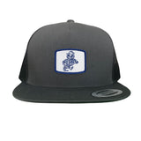 Charcoal Flat Bill Mesh Snapback