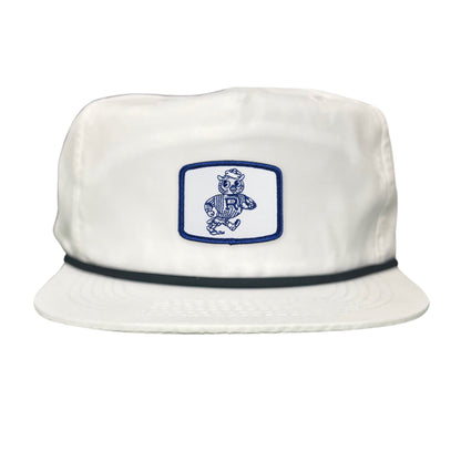 Rice Owls Walking Sammie / Hats/ 170 / Rice024 / MM - Flat Bill White with Red Rope Canvas - Club Rehab