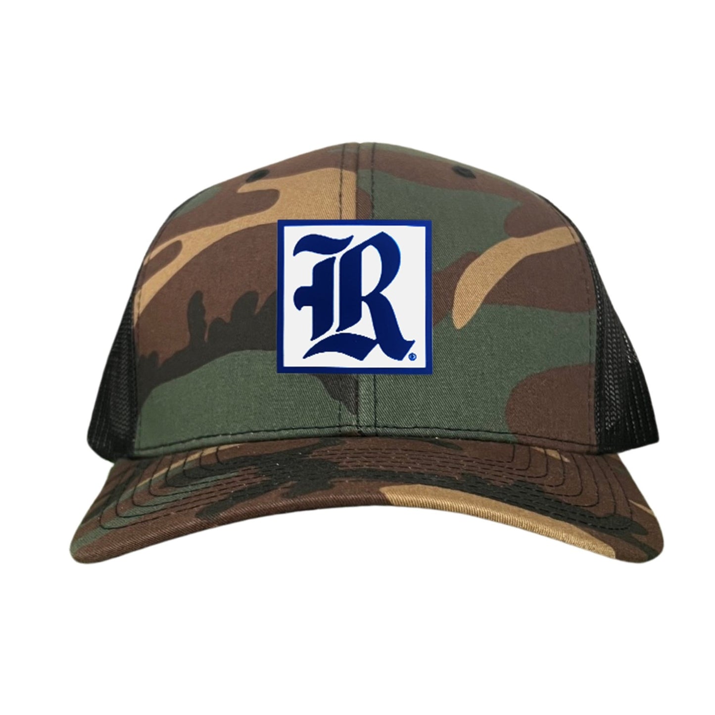 Rice Square LR Rubber Patch / 236 / Hat / / MM - Camo Curved Mesh Snapback - Club Rehab