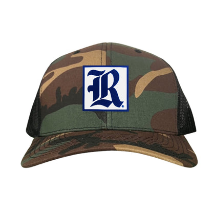 Rice Square LR Rubber Patch / 236 / Hat / / MM - Camo Curved Mesh Snapback - Club Rehab