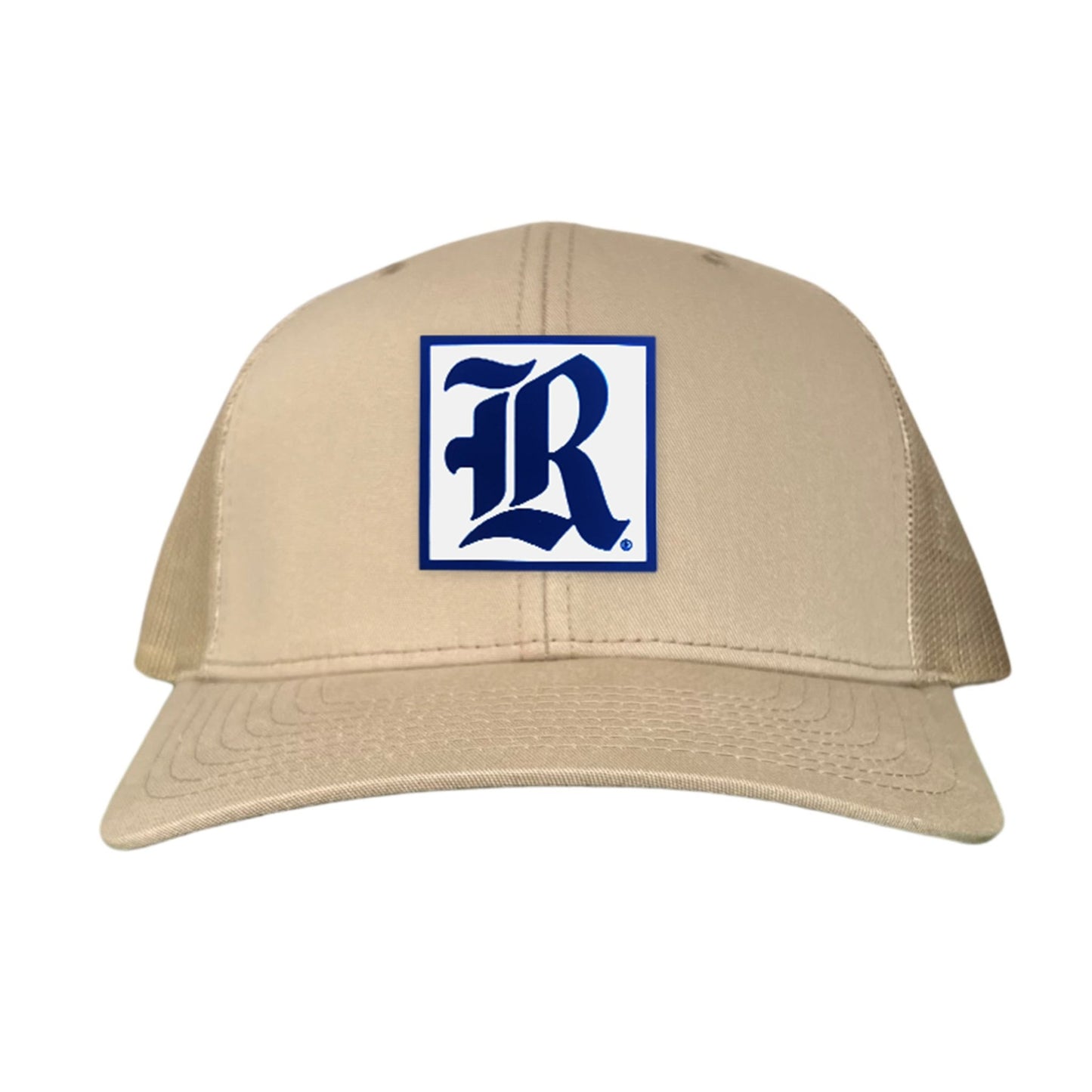 Rice Square LR Rubber Patch / 236 / Hat / / MM - Khaki Curved Mesh Snapback - Club Rehab