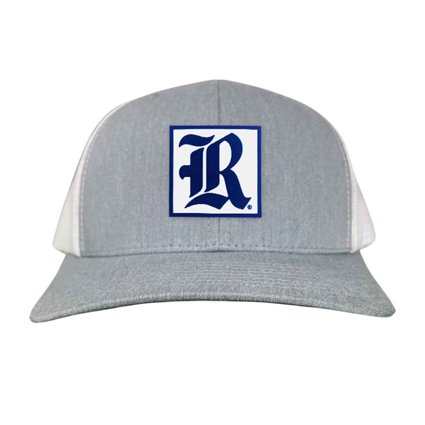 Rice Square LR Rubber Patch / 236 / Hat / / MM - Heather Grey / White Curved Mesh Snapback - Club Rehab