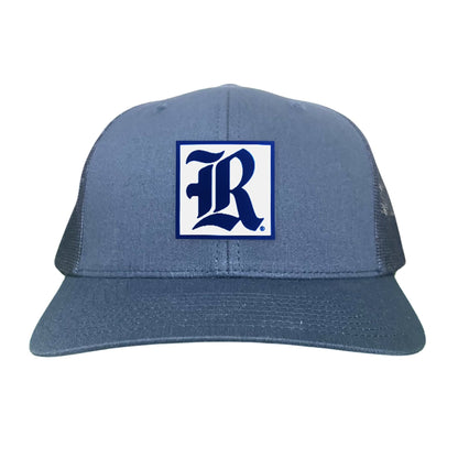 Rice Square LR Rubber Patch / 236 / Hat / / MM - Navy Curved Mesh Snapback - Club Rehab
