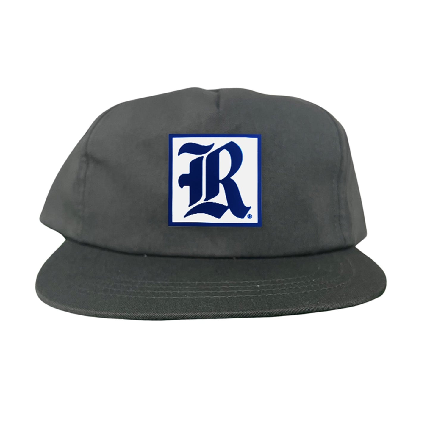 Rice Square LR Rubber Patch / 236 / Hat / / MM - Charcoal Flat Bill Canvas - Club Rehab