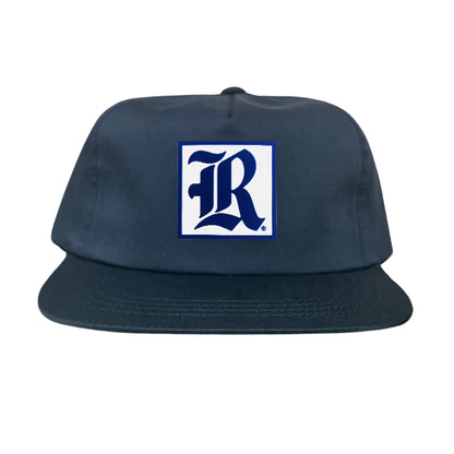 Rice Square LR Rubber Patch / 236 / Hat / / MM - Navy Flat Bill Canvas - Club Rehab