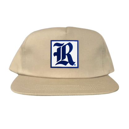 Rice Square LR Rubber Patch / 236 / Hat / / MM - Khaki Flat Bill Canvas - Club Rehab