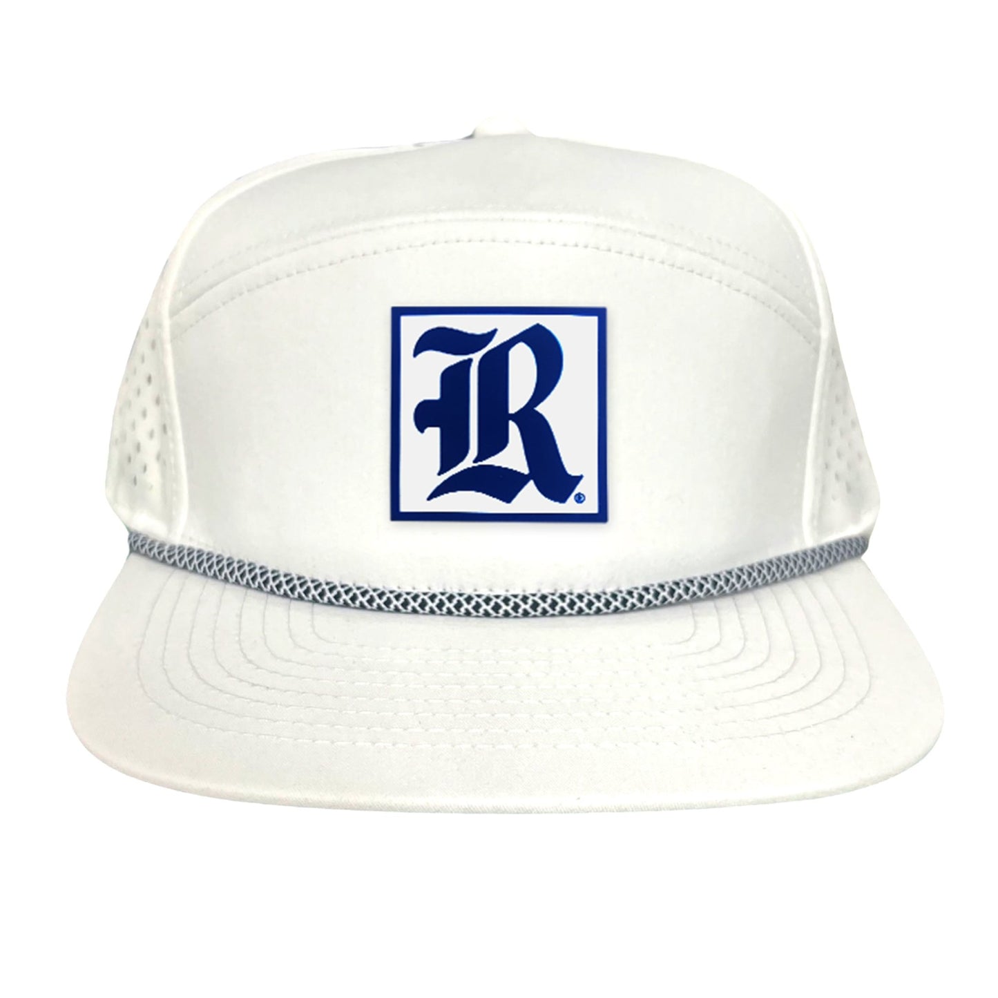 Rice Square LR Rubber Patch / 236 / Hat / / MM - Flat Bill White with Black and White Rope Canvas - Club Rehab