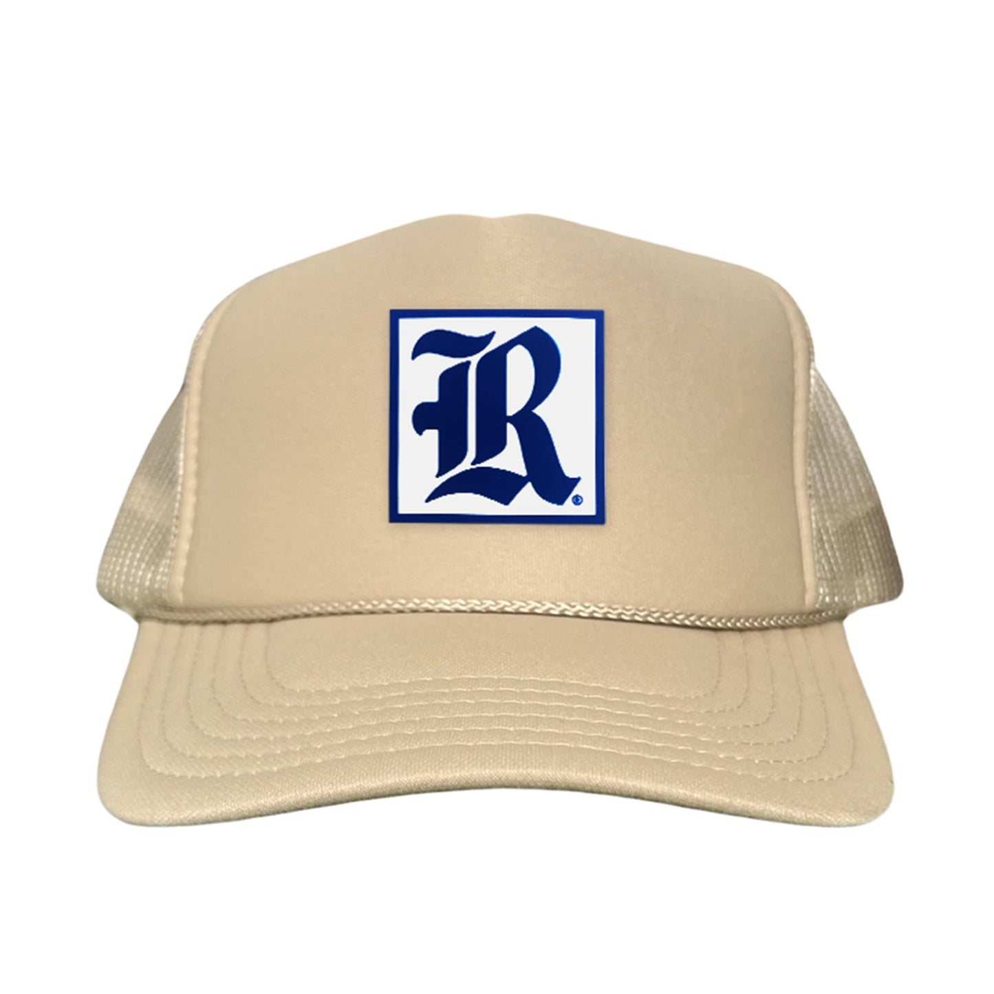Rice Square LR Rubber Patch / 236 / Hat / / MM - Khaki Foam Mesh Snapback - Club Rehab