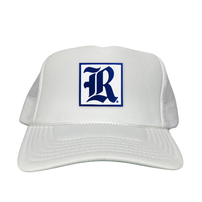Rice Square LR Rubber Patch / 236 / Hat / / MM - White Foam Mesh Snapback - Club Rehab