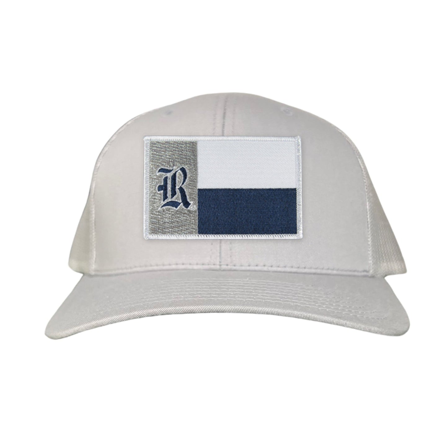 Rice Texas Flag with Logo Hats / 219 / Rice028 / MM - Silver Curved Mesh Snapback - Club Rehab