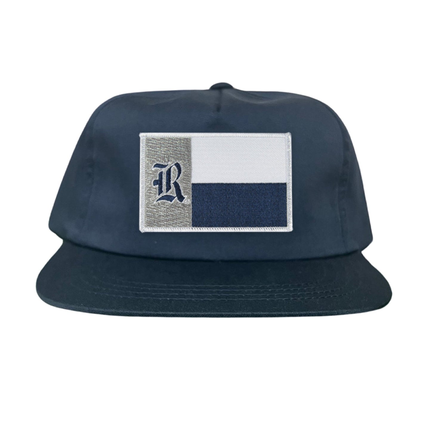 Rice Texas Flag with Logo Hats / 219 / Rice028 / MM - Navy Flat Bill Canvas - Club Rehab