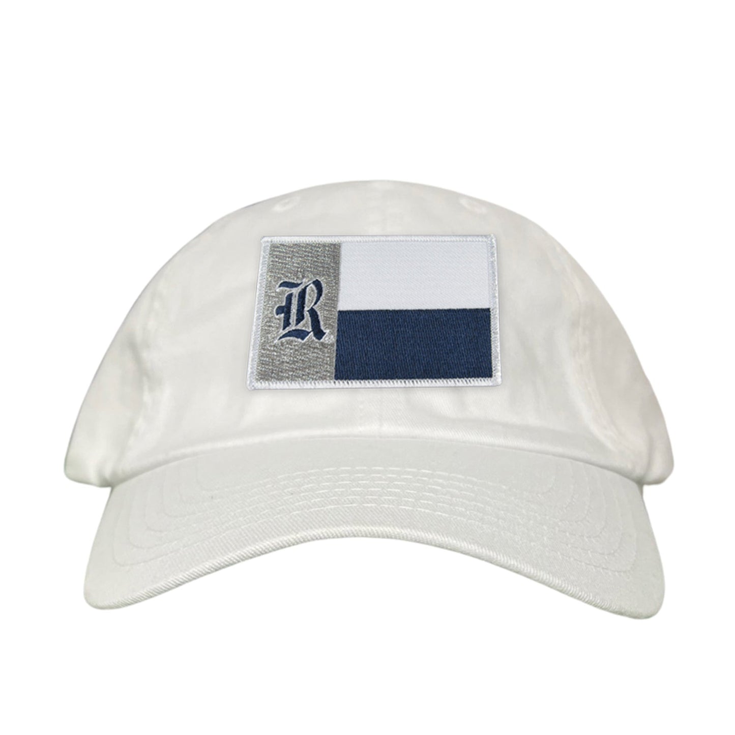 Rice Texas Flag with Logo Hats / 219 / Rice028 / MM - Dad Hat White - Club Rehab