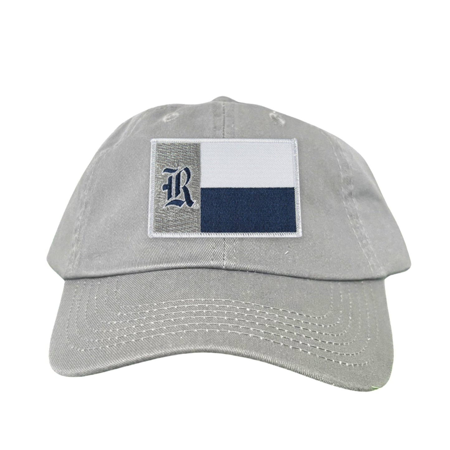 Rice Texas Flag with Logo Hats / 219 / Rice028 / MM - Dad Hat Grey - Club Rehab