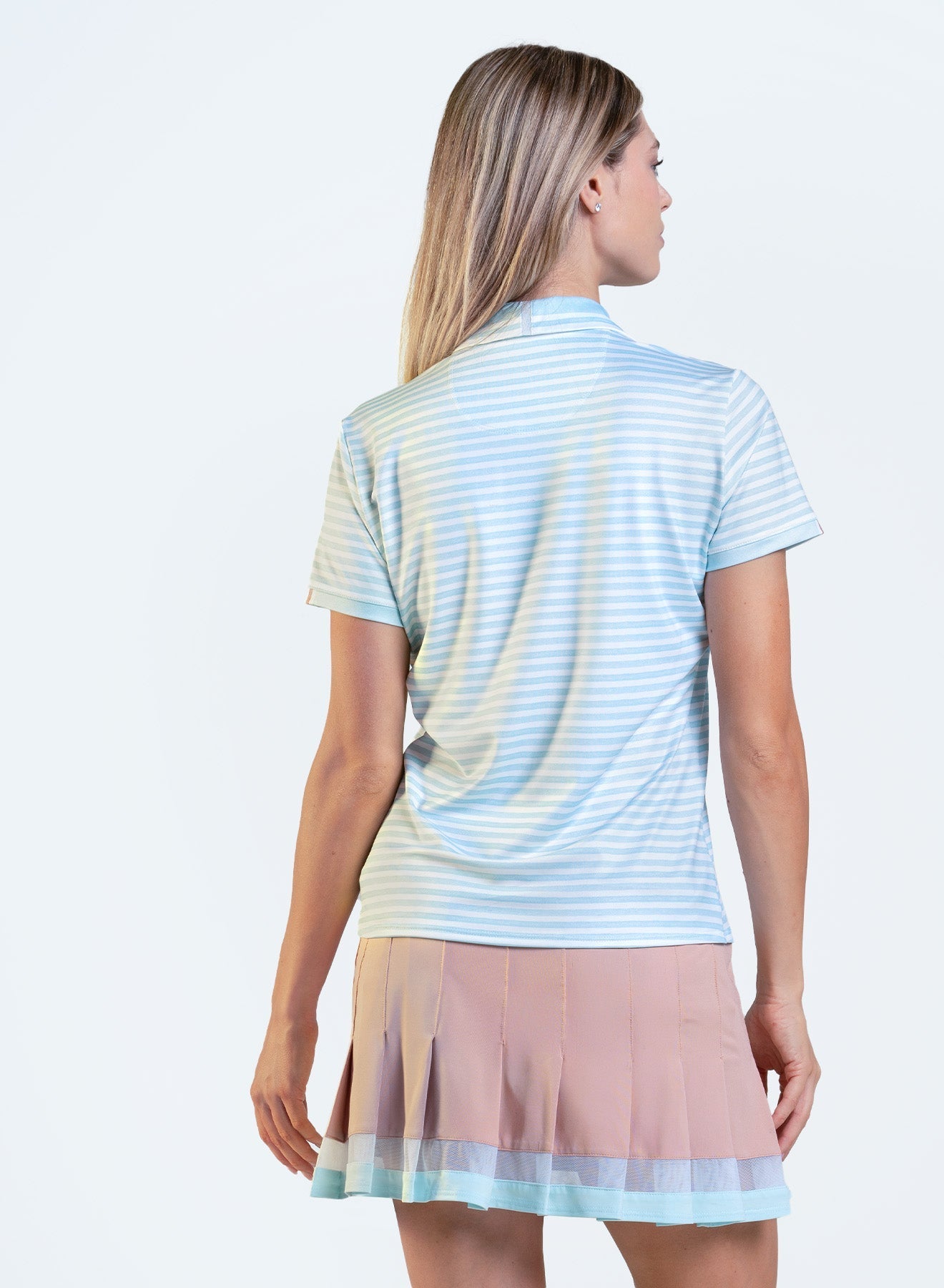 Riviera Stripe Polo Short Sleeve - XS WAVE - Club Rehab