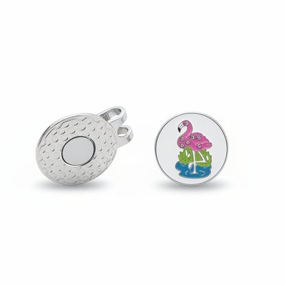 Birdie in Paradise Flamingo Golf Ball Marker