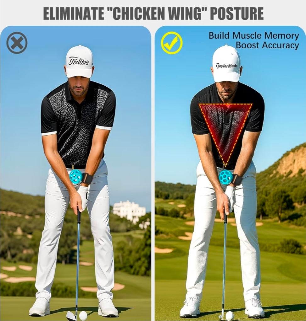 Dual-Strap Swing Control Trainer + Smart Golf Ball