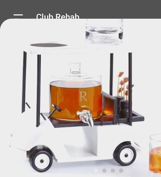 Golf Cart Decanter & Glasses Gift Set