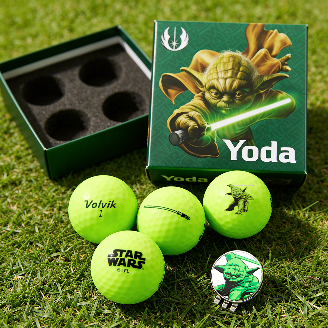 Volvik Vivid Soft Star Wars Yoda Golf Balls – 4 Ball Pack