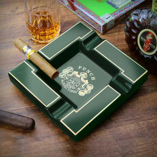Punch Green Ceramic Cigar Ashtray