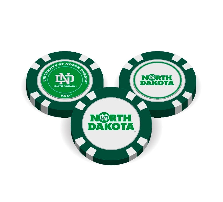 North Dakota Fighting Hawks Poker-Chip-Ballmarker