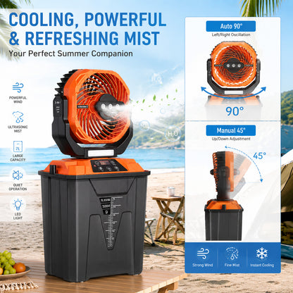 Cart Cooler Portable Misting Fan