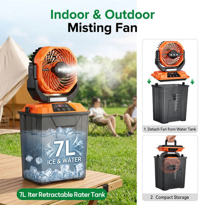 Cart Cooler Portable Misting Fan