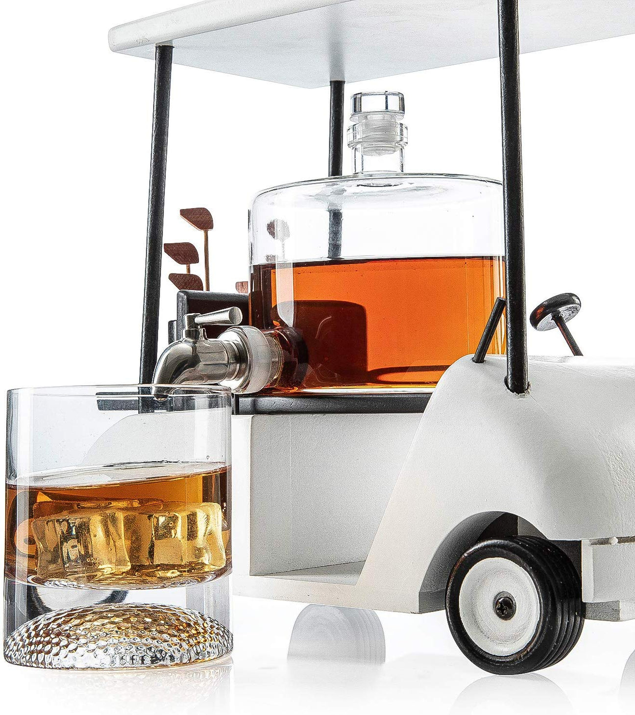 Golf Cart Decanter & Glasses Gift Set